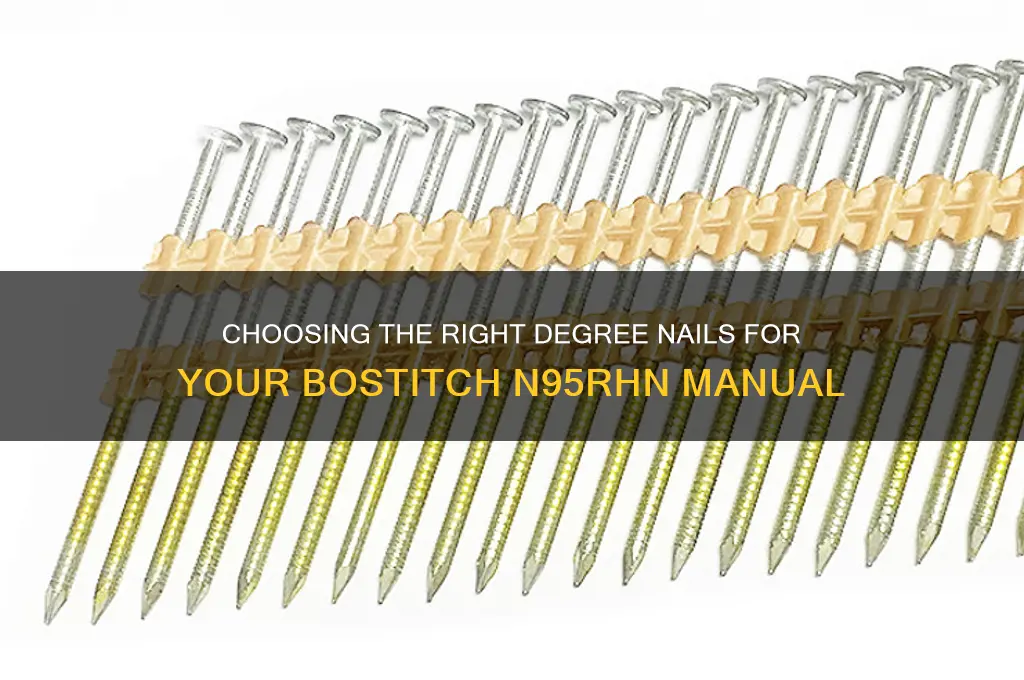 what degree nails for a bostitch n95rhn manual