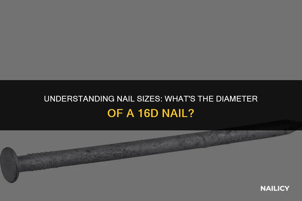 what diameter is 16d nail