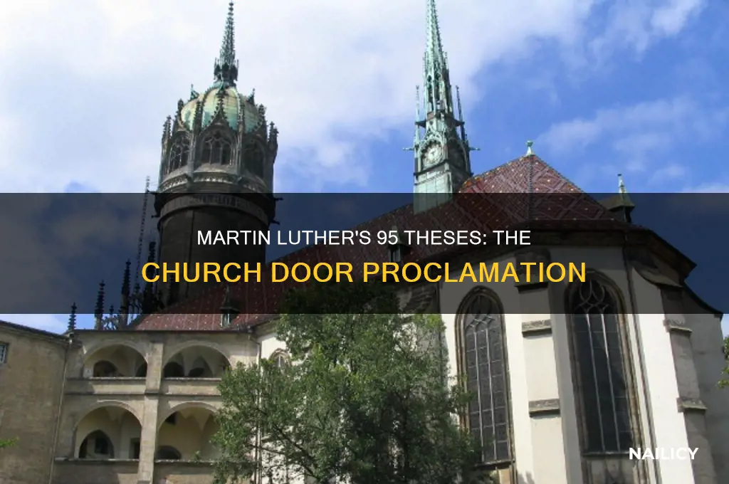 what did martin luther nail to the church