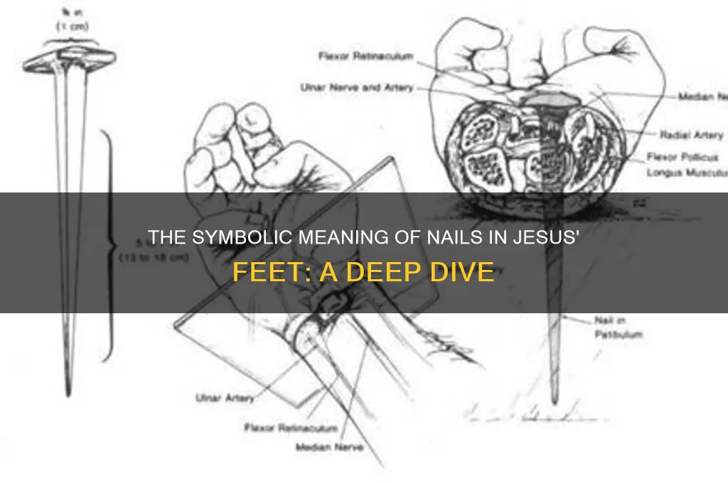 what did the nails in jesus feet symbolize