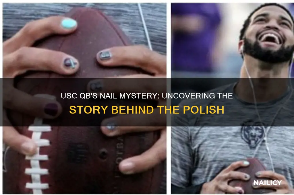 what did usc qb have on his nails