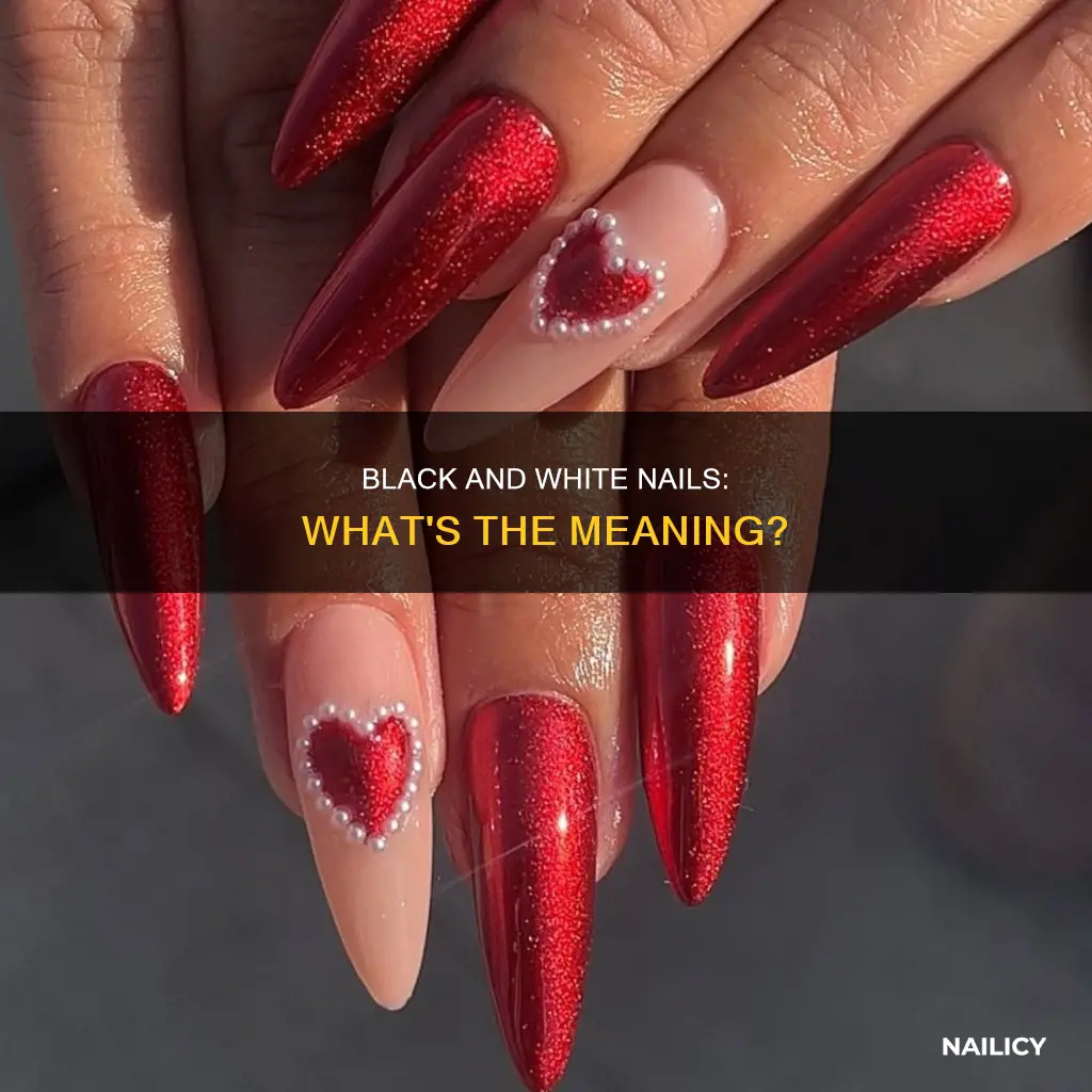 what do black and white nails mean