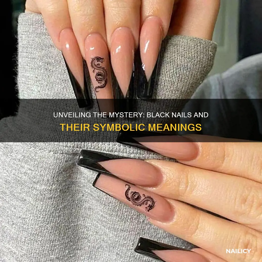 what do black nails mean on a girl