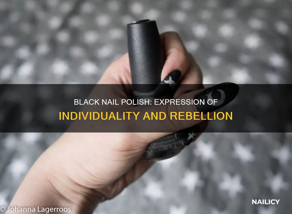what do black painted nails mean