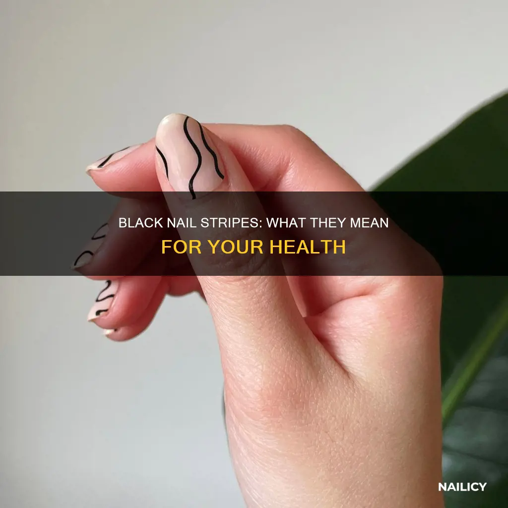what do black stripes on nails mean
