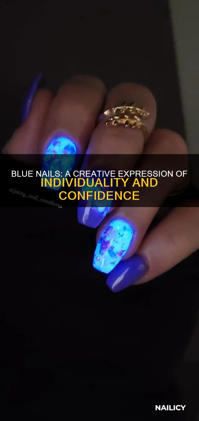 what do blue painted nails mean