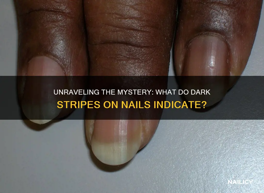 what do dark stripes on nails mean