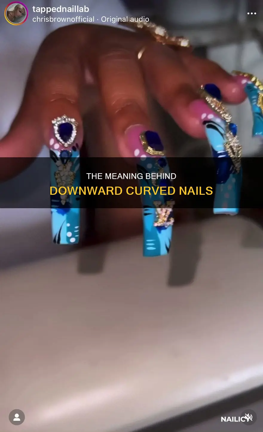 what do downward curved nails mean