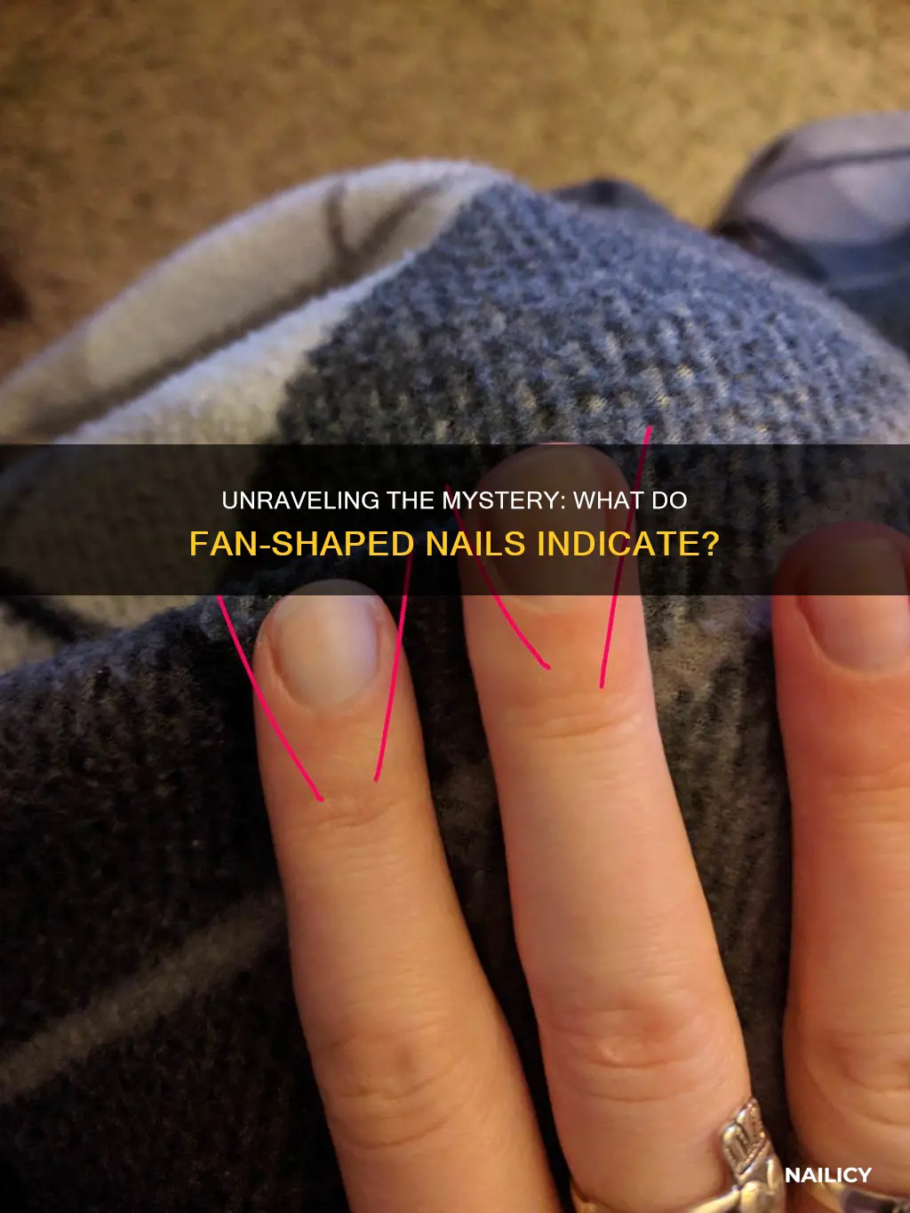 what do fan shaped nails mean