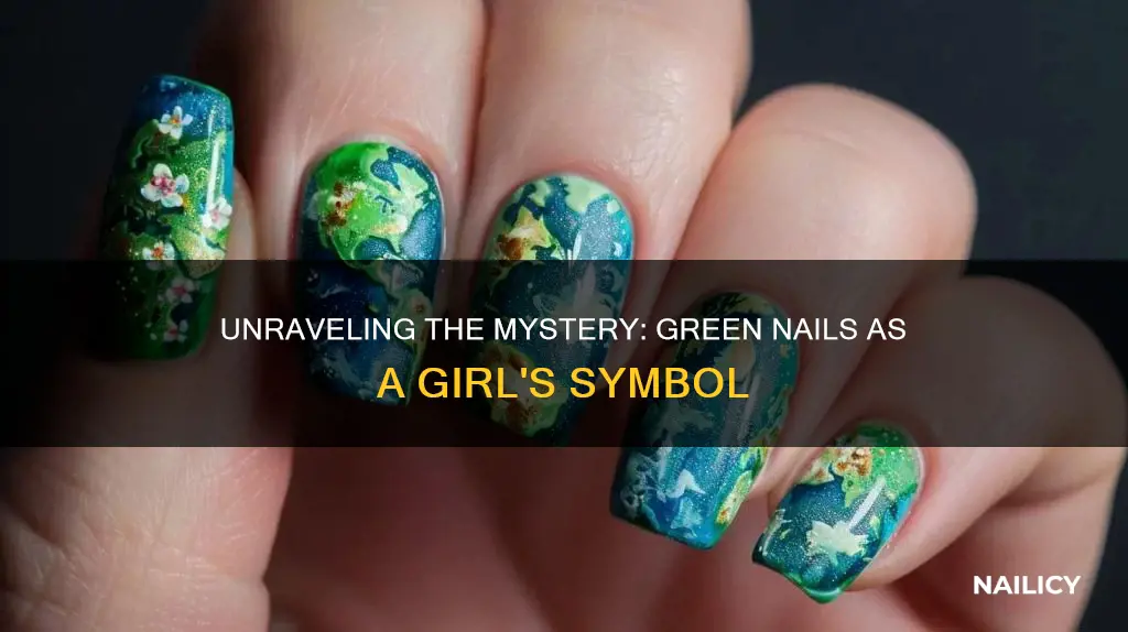 what do green nails mean on a girl