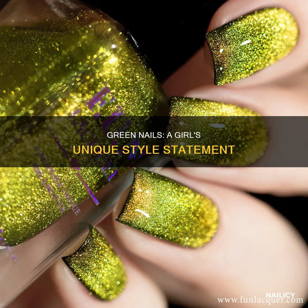what do green nails mean on a girl