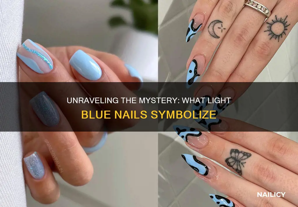 what do light blue nails mean