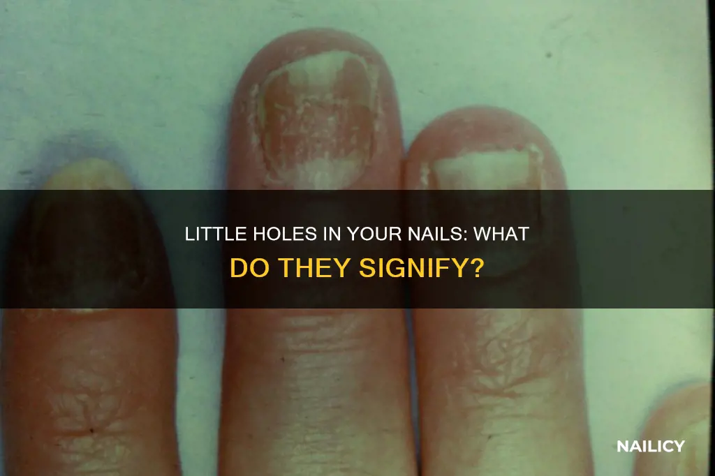what do little holes in your nails mean