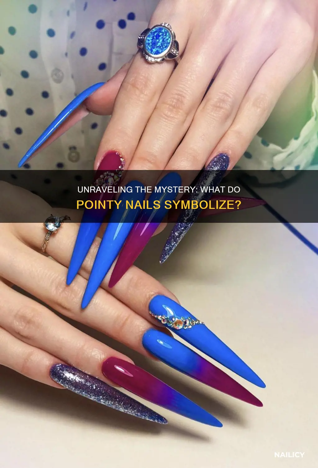 what do pointy nails mean