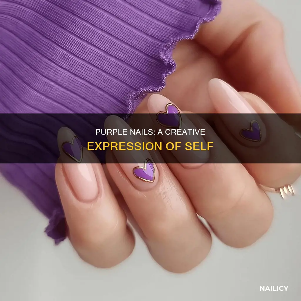 what do purple nails mean
