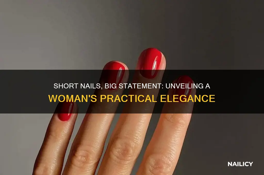 what do short nails say about a woman
