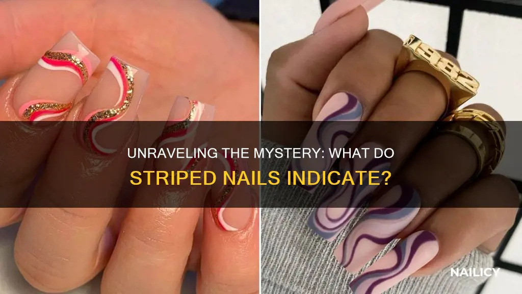 what do striped nails mean