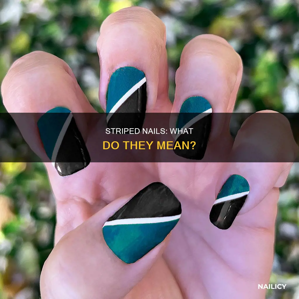 what do striped nails mean