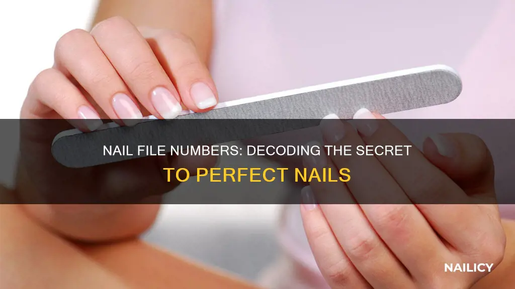 what do the numbers mean on a nail file