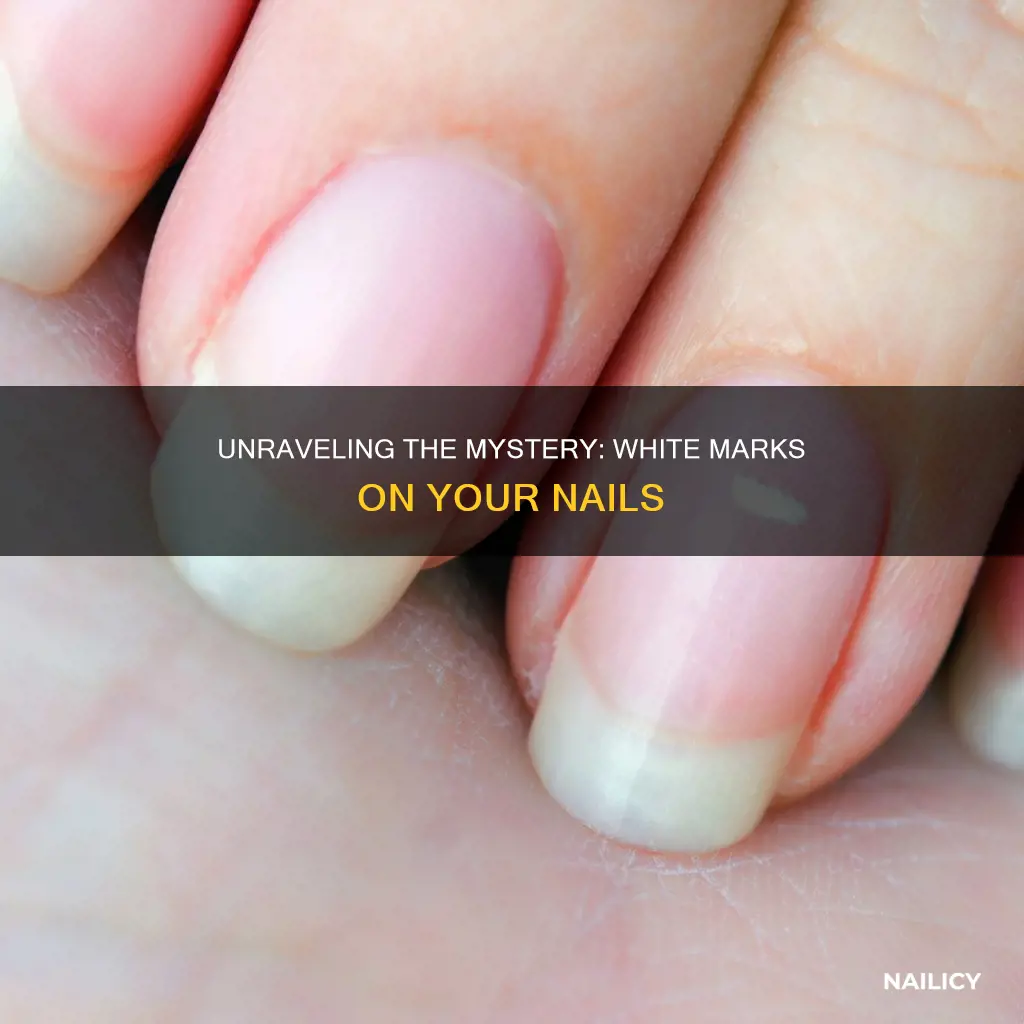 what do white marks on your nail bed mean