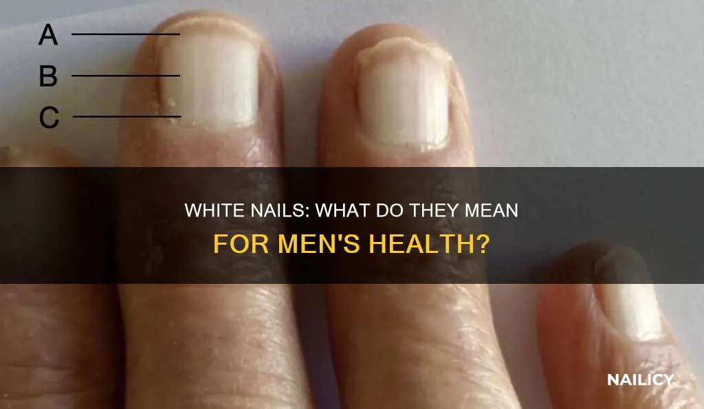 what do white nails mean for guys