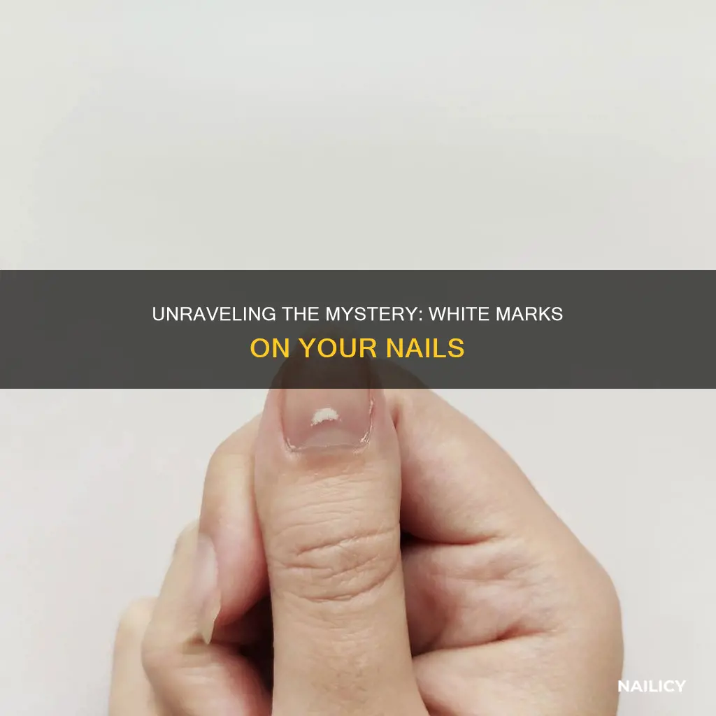 what do white strikes on your nails mean