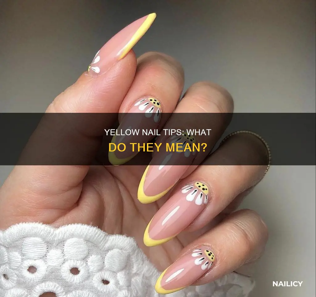 what do yellow nail tips mean