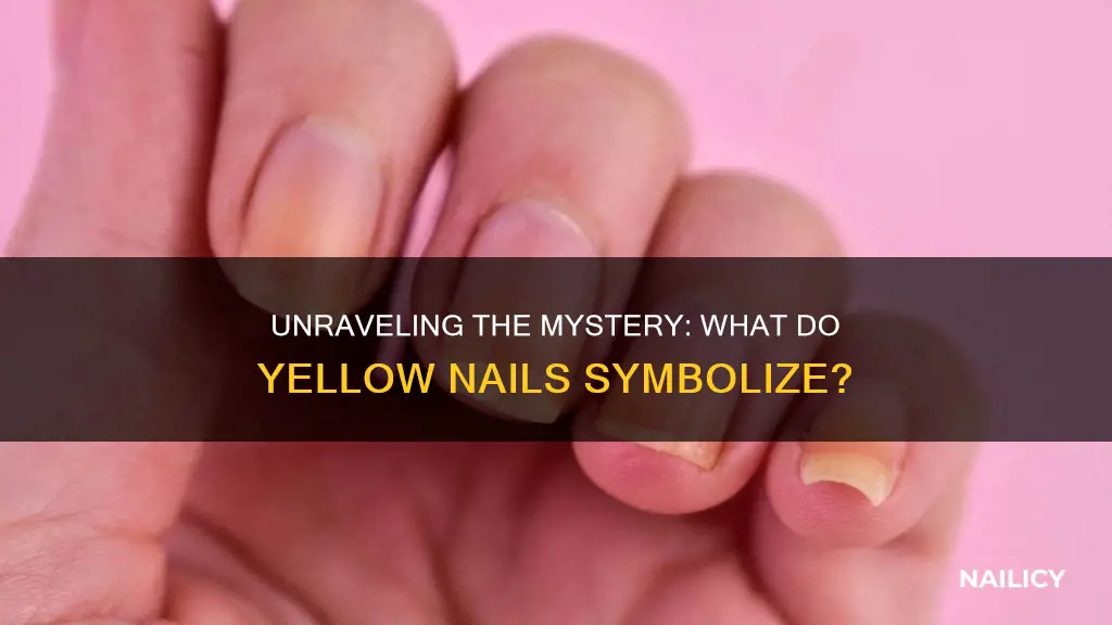 what do yellow painted nails mean