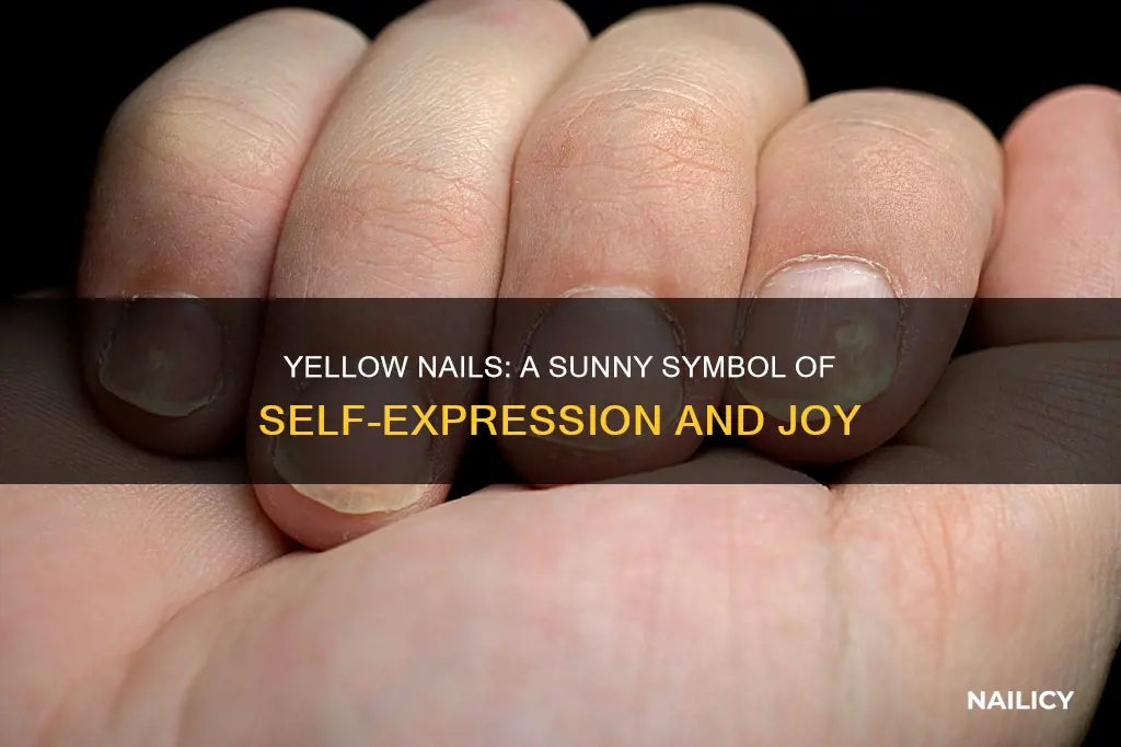 what do yellow painted nails mean
