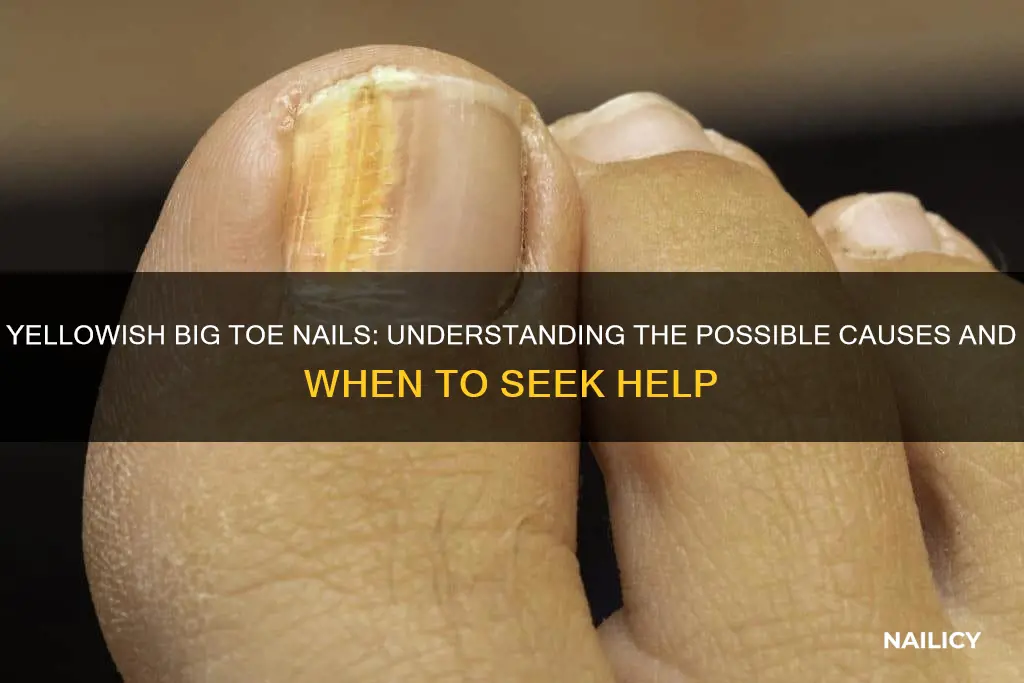 what do yellowish big toe nails mean