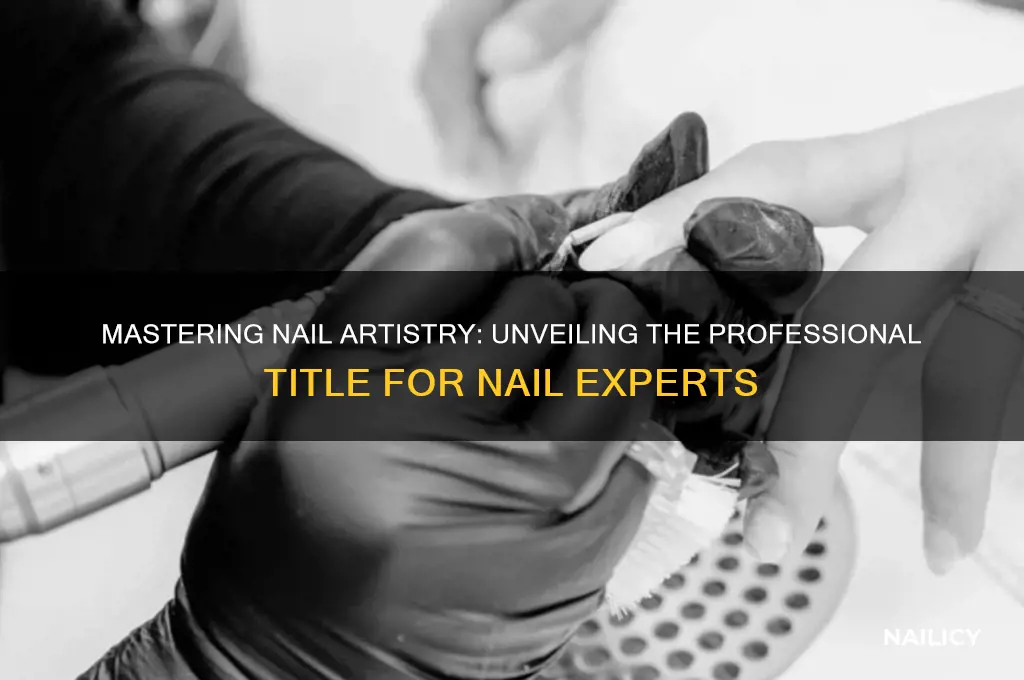 what do you call a nail profeeion