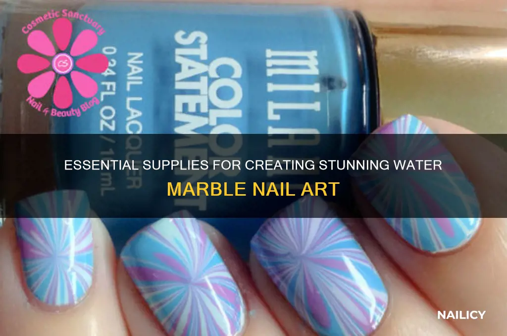 what do you need for water marble nails