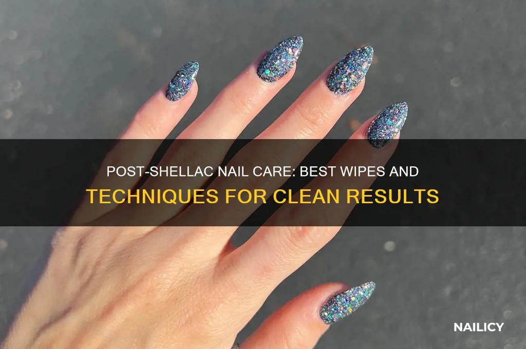 what do you wipe nails with after shellac
