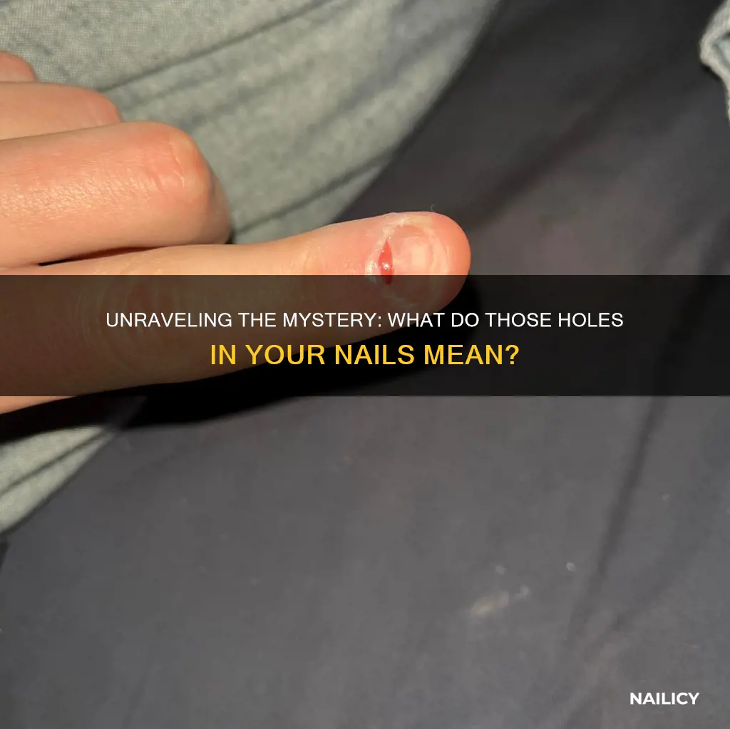 what doe holes in the nail mean