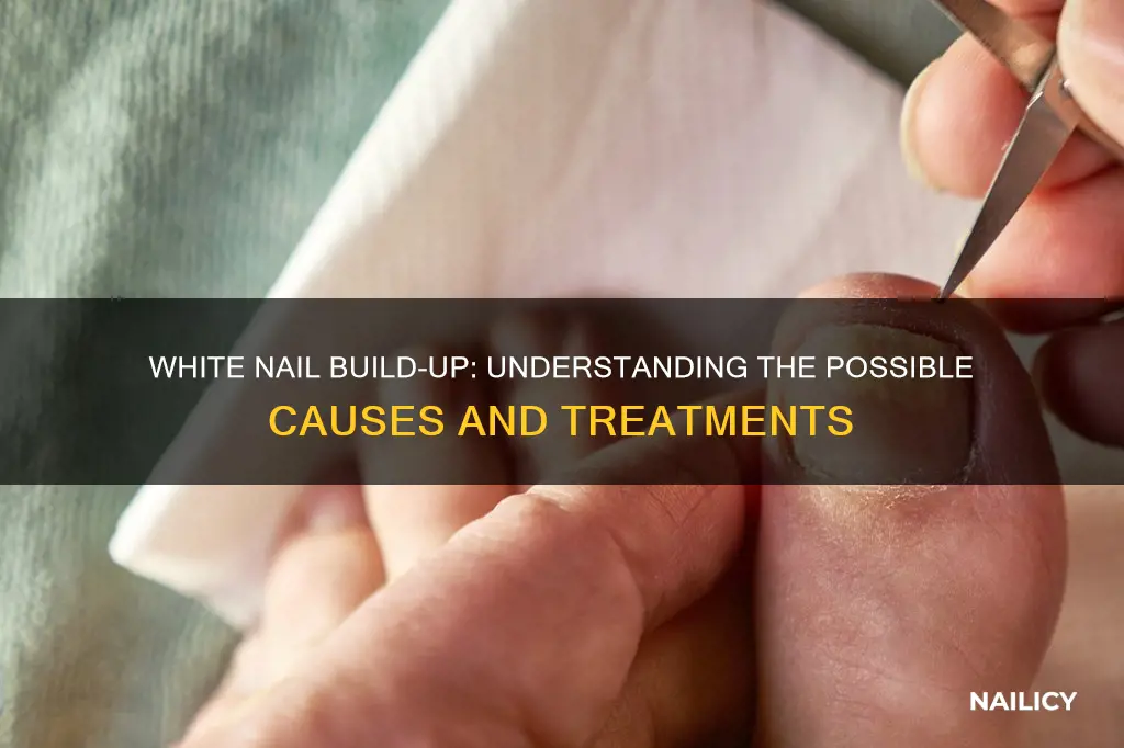 what doe white build up on toe nails mean