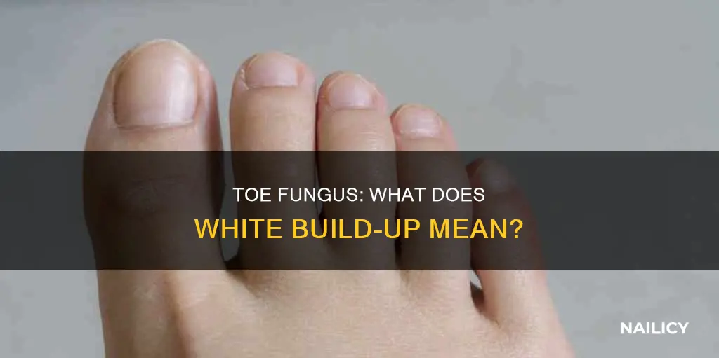 what doe white build up on toe nails mean