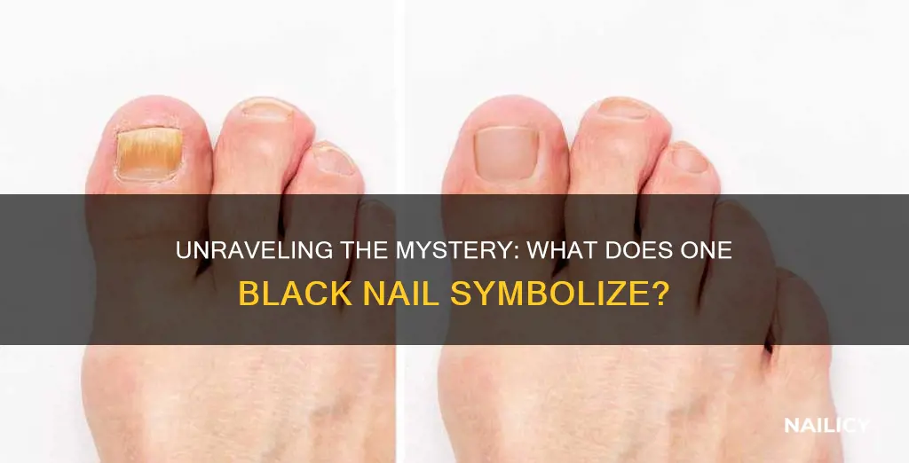 what does 1 black nail mean