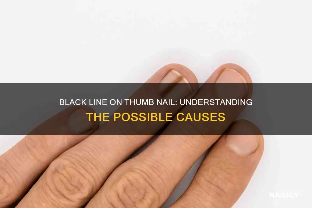 what does a black line down your thumb nail mean