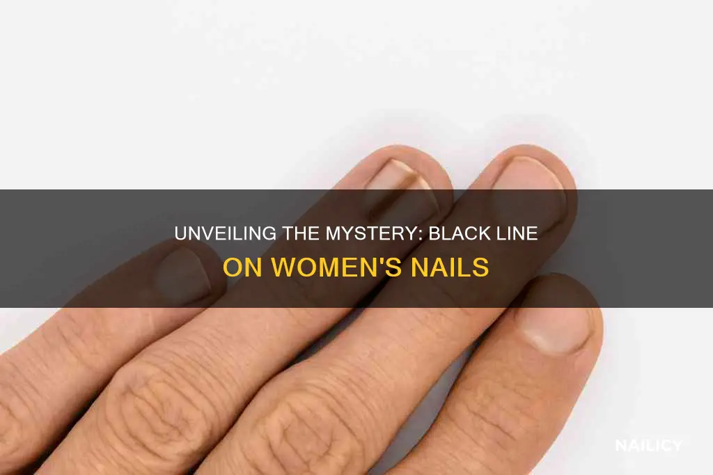 what does a black line on a woman