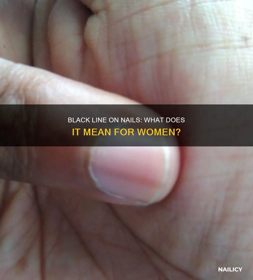 what does a black line on a woman