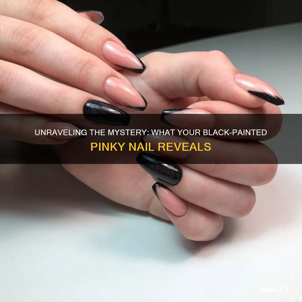 what does a black painted pinky nail mean