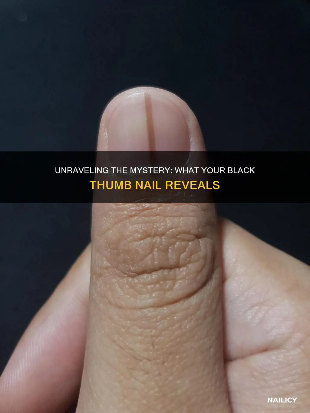 what does a black painted thumb nail mean