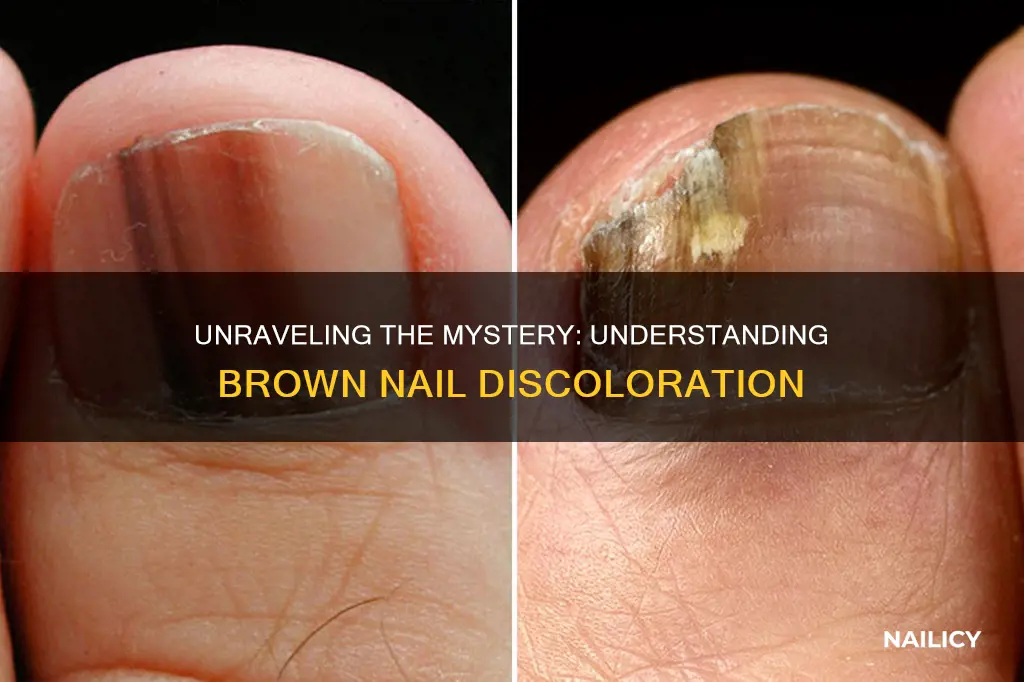 what does a brown mark on your nail mean