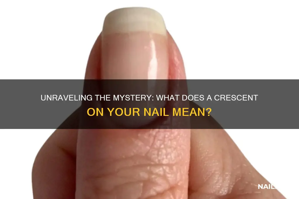 what does a cresent on finger nail mean