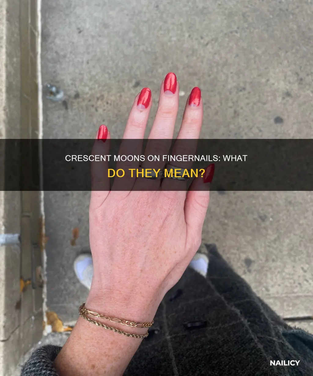 what does a cresent on finger nail mean