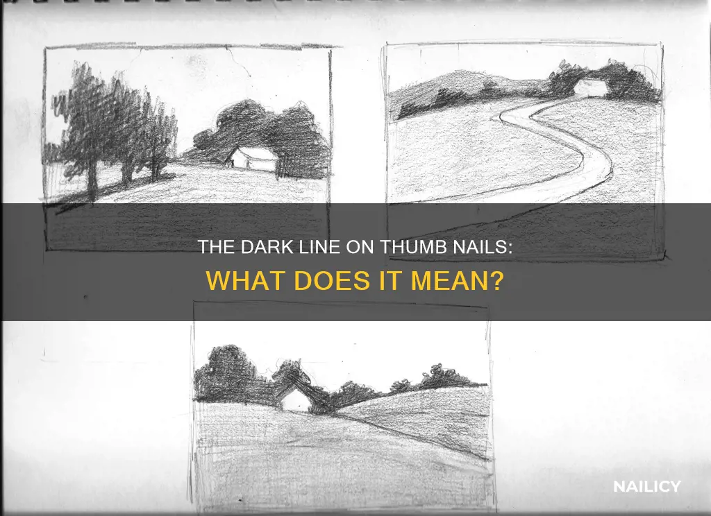 what does a dark line down your thumb nail mean