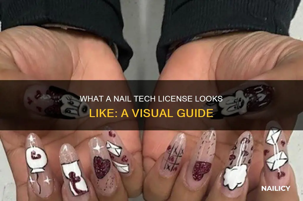 what does a nail tech license look like