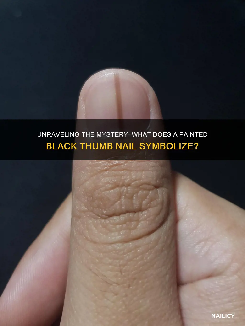 what does a painted black thumb nail mean