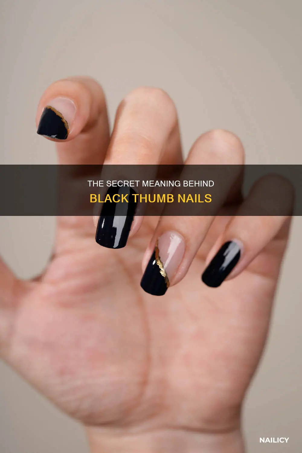 what does a painted black thumb nail mean