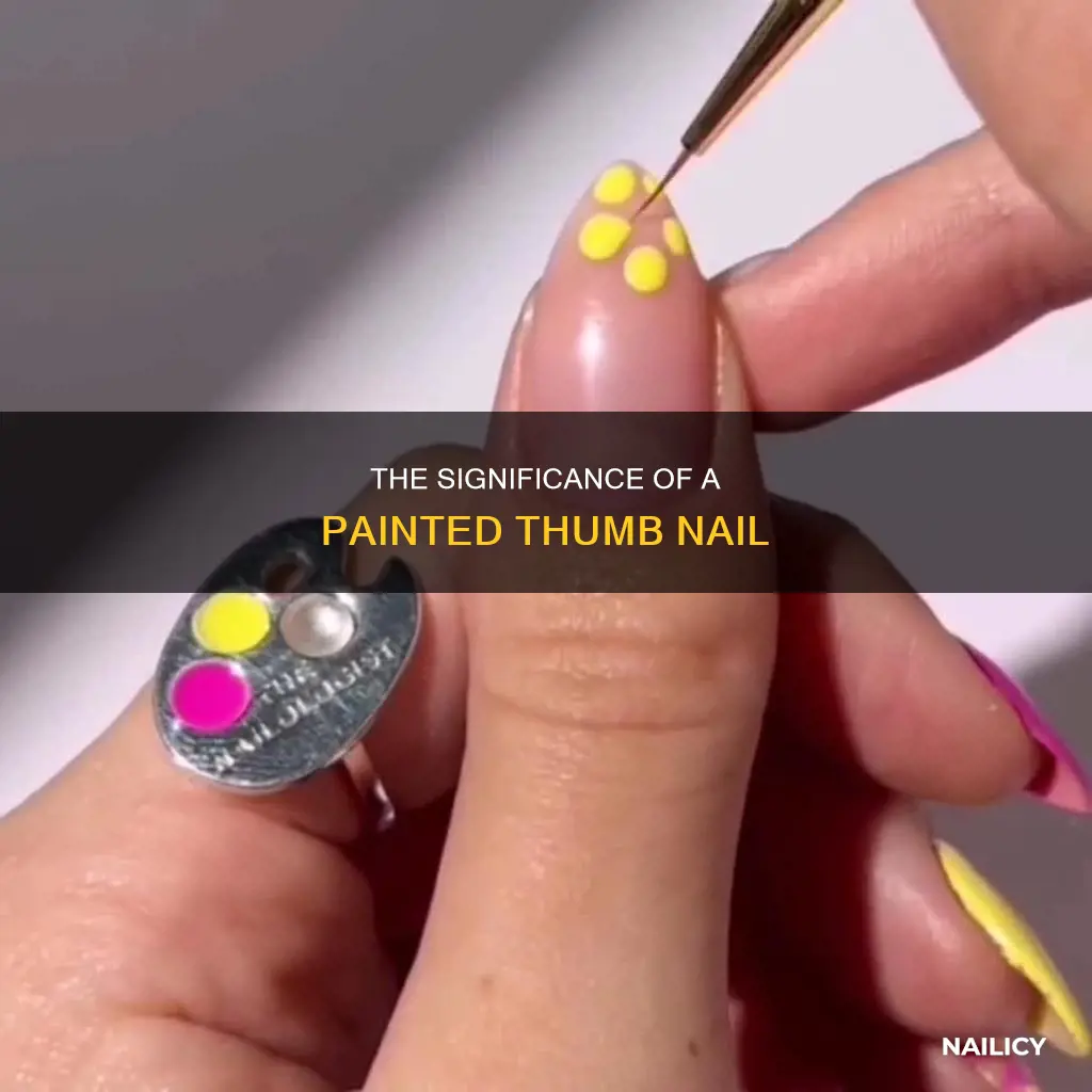 what does a painted thumb nail mean